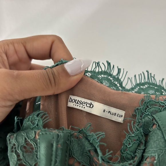 **SOLD** HOUSE OF CB Joelle Forest Lace Midi Dress - Picture 6 of 8